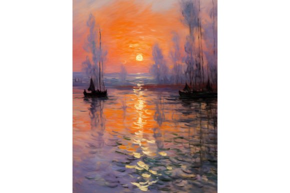 Download Sunset - Impressionism Art Print Poster - Impressionism Collection